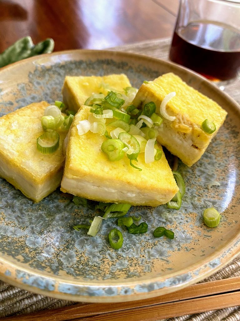 Pan Fried Tofu with Japanese Style Dressing SoyBasil